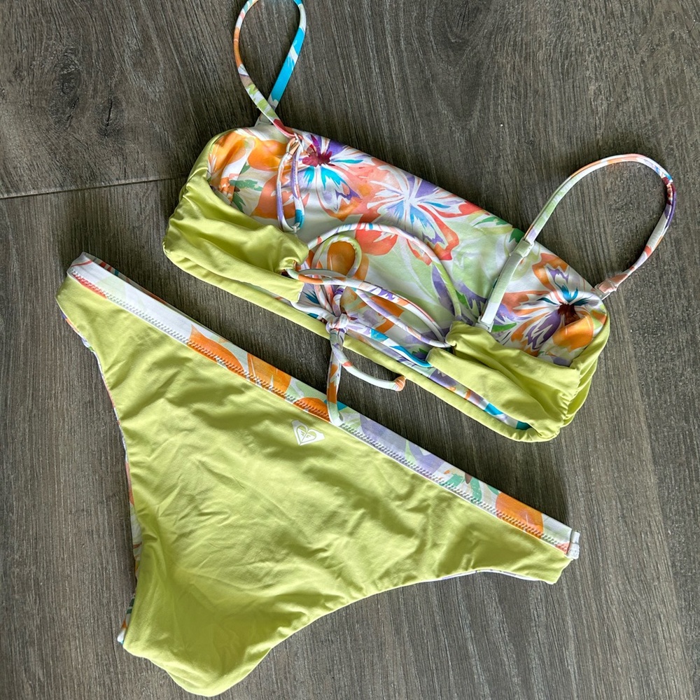 Roxy Floral Reversible Bikini Set - image 4